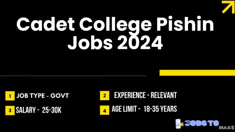 Cadet College Pishin Jobs 2024