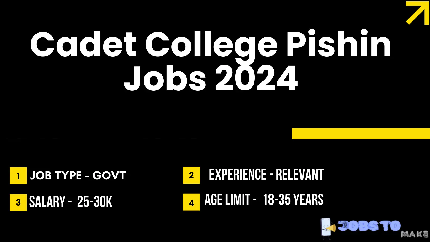 Cadet College Pishin Jobs 2024