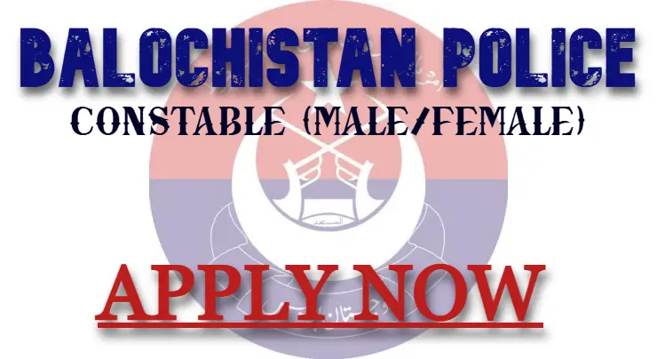 Balochistan Police Jobs 2024