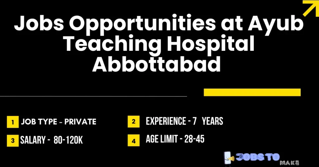 Jobs Opportunities at Ayub Teaching Hospital Abbottabad 