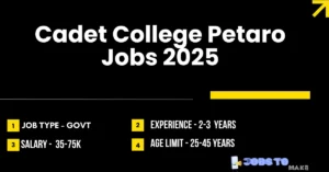 Cadet College Petaro Jobs 2025